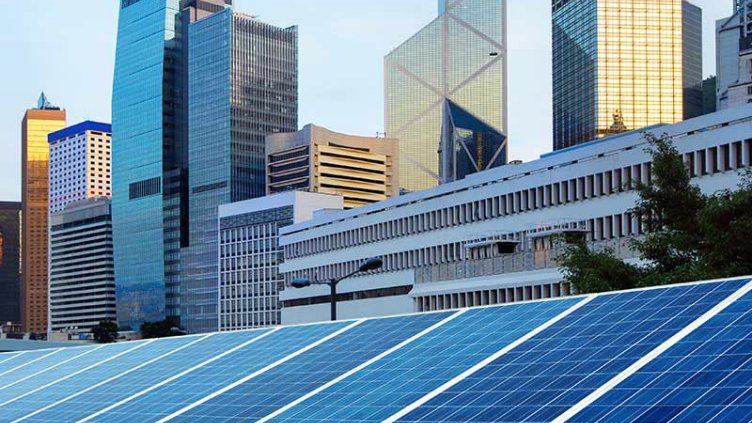 Environmental Conservation, Architecture, Modern, Sustainable Resources, Skyscraper, Office Building, Downtown District, City, Solar Energy, Green Technology, Solar Tower