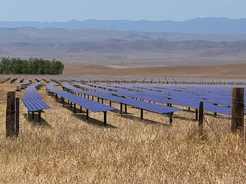 one of several large-scale PV power plants of California Valley Solar Ranch