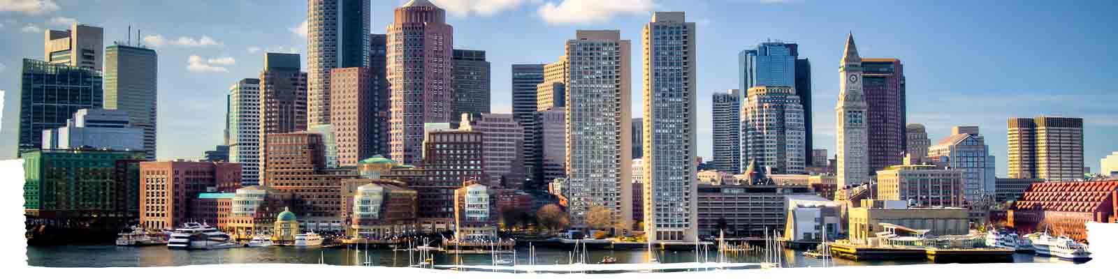 Skyline of downtown Boston, Massachusetts, from the waterfront