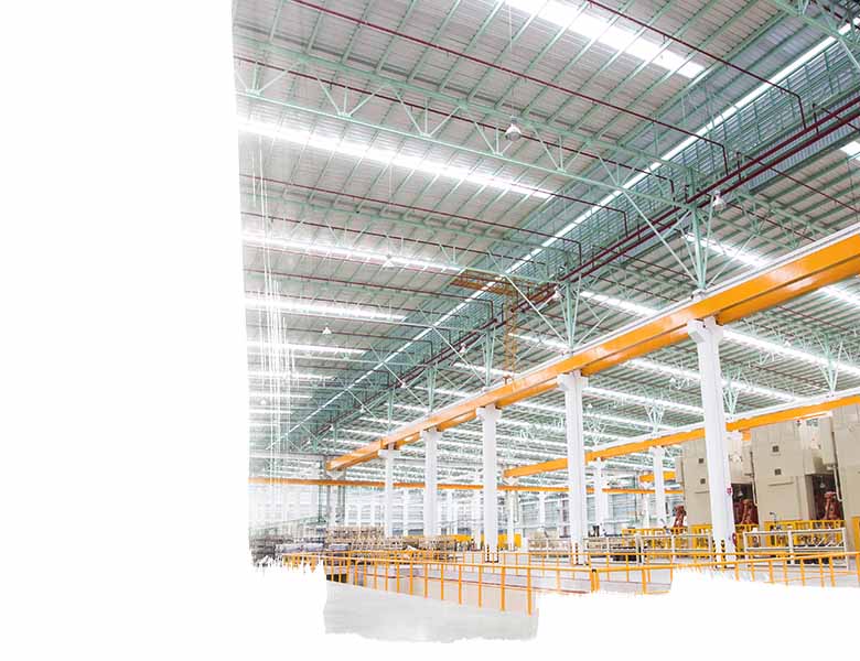 Interior of warehouse distribution center