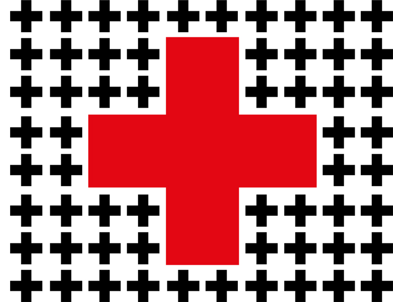 Healthcare red plus symbol