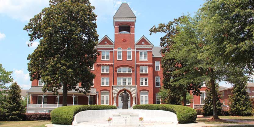 A view of an historic campus building at Morehouse College in Atlanta, GA.