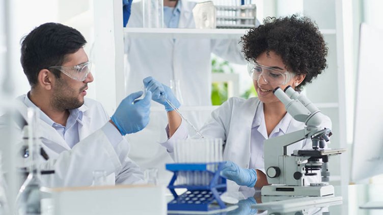 Scientists working at the laboratory