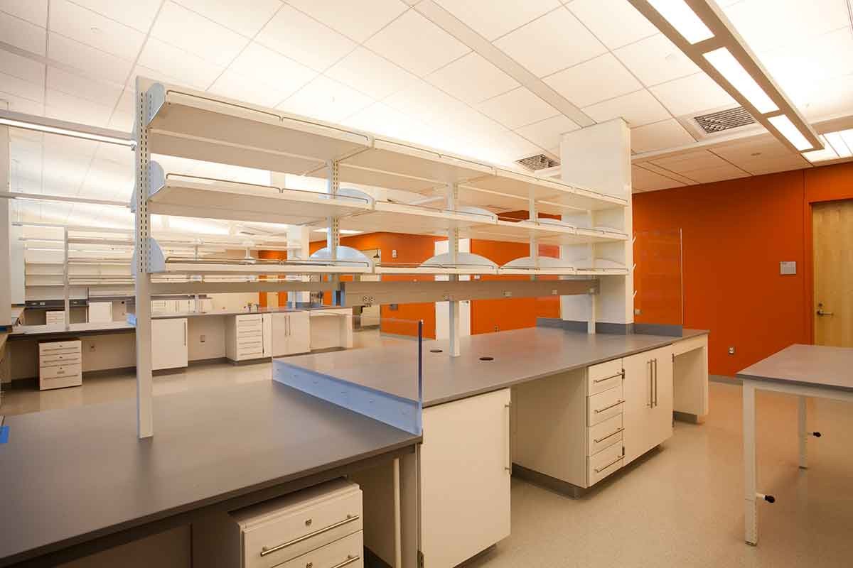 Interior view of a lab space in an institute