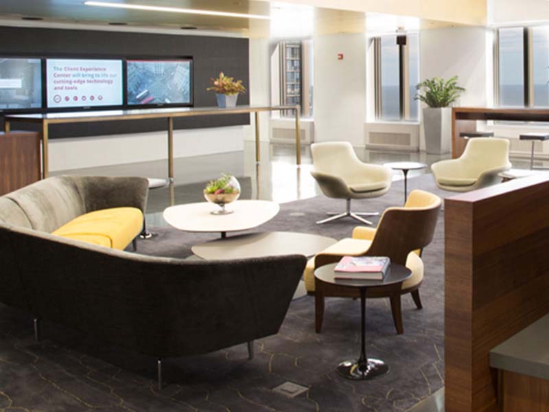 Coffee lounge in JLL Chicago headquarters