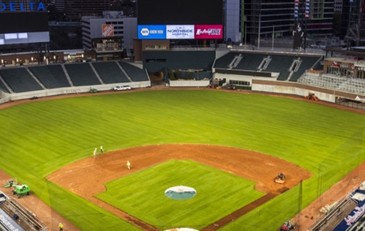 Atlanta Braves stadium areial view
