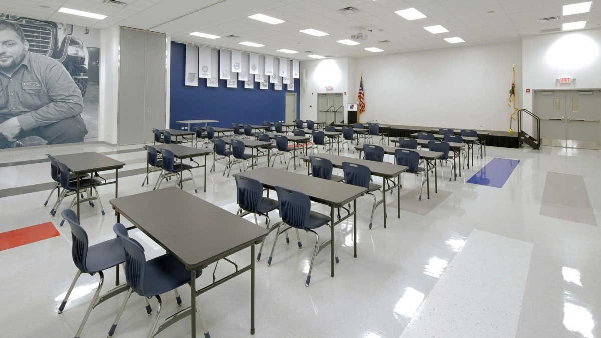 Interior view of a classroom in an institute