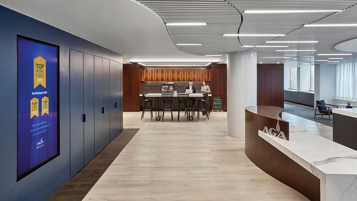 Picture of reception area in JLL office