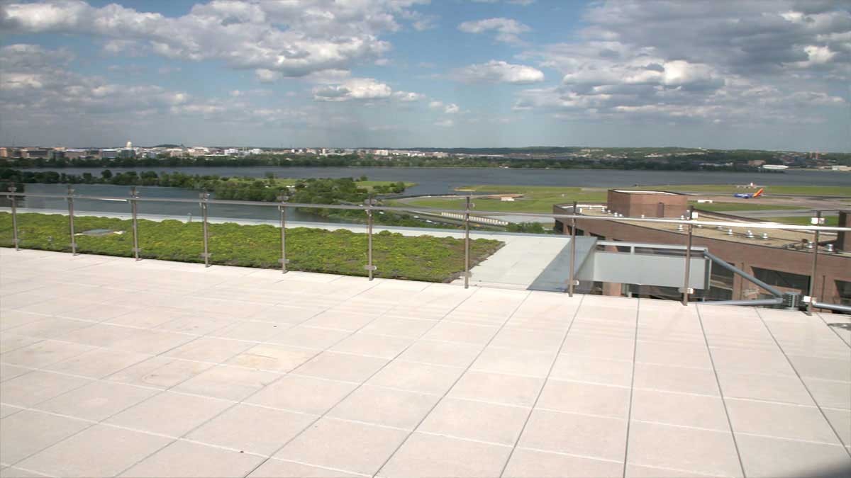 Beautiful view of rooftop deck in JLL office