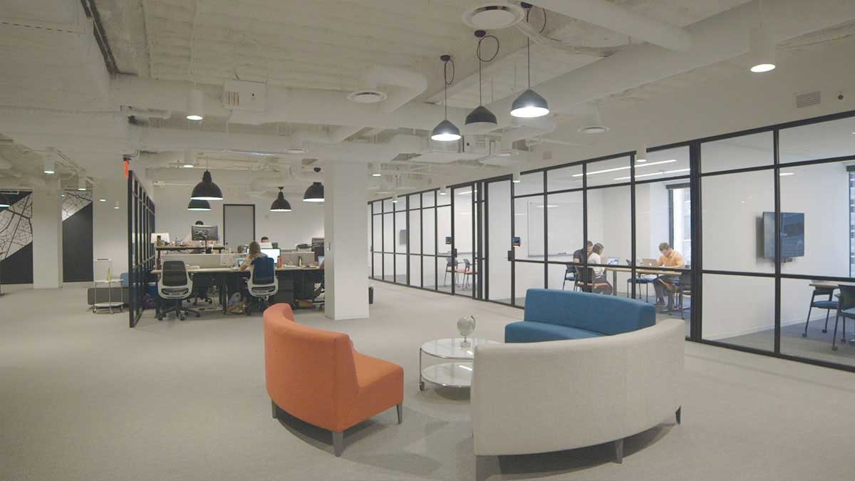 View of meeting areas inside JLL office