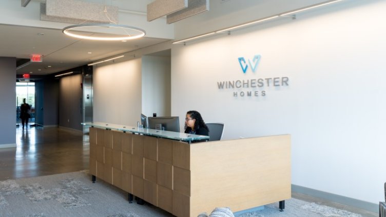 Winchester homes office reception area