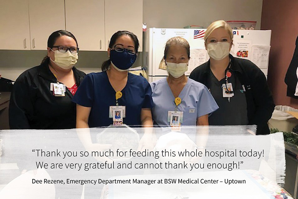 thank you so much for feeding this whole hospital today. we are very grateful and cannot thank you enough! - dee rezene