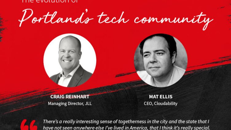 Perspective view of Craig Reinhart and Mat Ellis discussed Portland's Tech Community